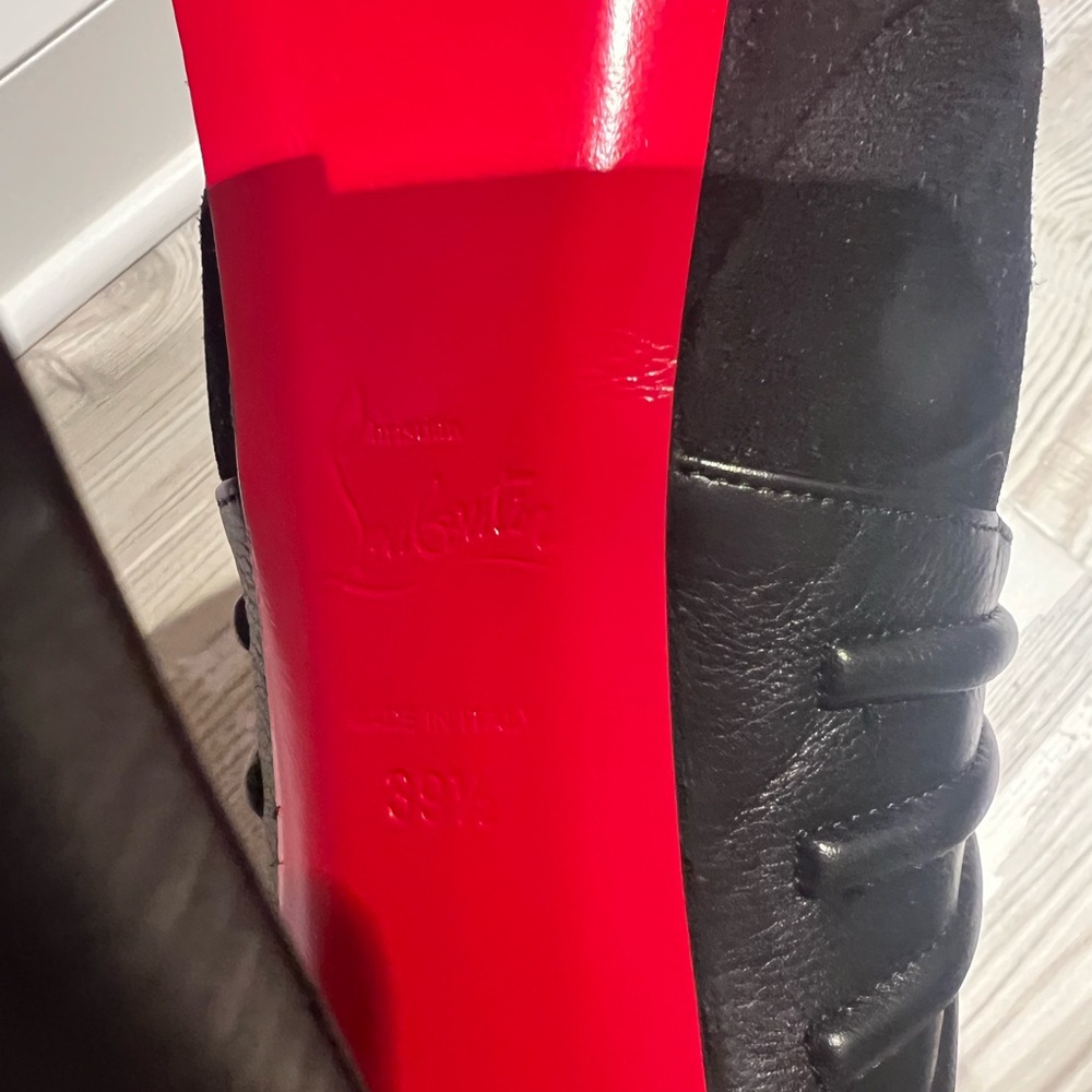 Christian Louboutin Black Platform Pumps with Red Soles - Picture 6 of 11